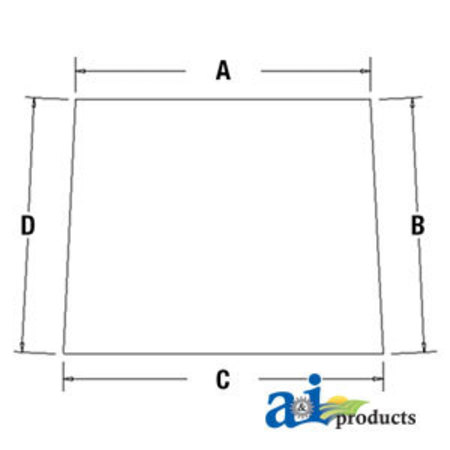 A & I PRODUCTS Glass, Windshield (Glass Only) 61.25" x68" x19.75" A-AH166648